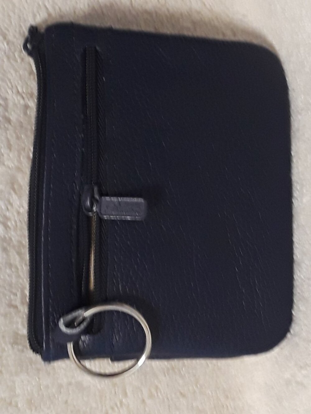 2 Pc: Buxton Genuine Leather ID Wallet Coin Purse Key Ring Navy Blue 5 x 4 - Picture 11 of 11